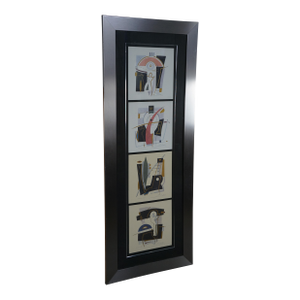 Late 20th Century Set of 4 Alfred Gockel Emotion I-Iv Hand Signed Abstract Lithographs Framed