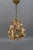 Hollywood Regency Style Gilt Metal and Pink Porcelain Roses Chandelier, Italy, 1970s For Sale - Image 17 of 18