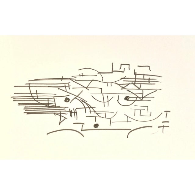 Original pencil drawing called “Swirly Capture” a 3-D spacial study of twisting space by Erik Sulander, 11x14, unframed,...