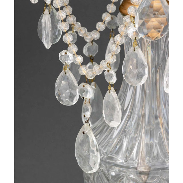 Late 20th Century Louis XV Style Gilt Metal and Cut Crystal Candelabrum For Sale - Image 5 of 8