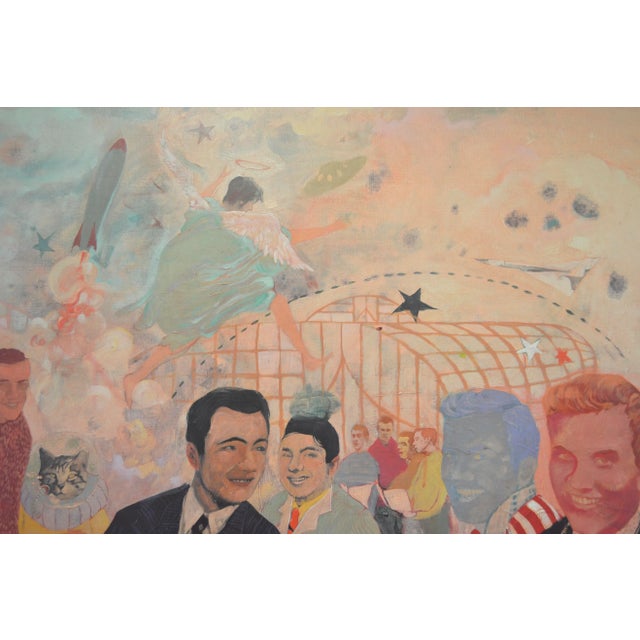 "Untitled" by Jeffrey Vincent, Acrylic and Collage on Canvas For Sale - Image 4 of 8