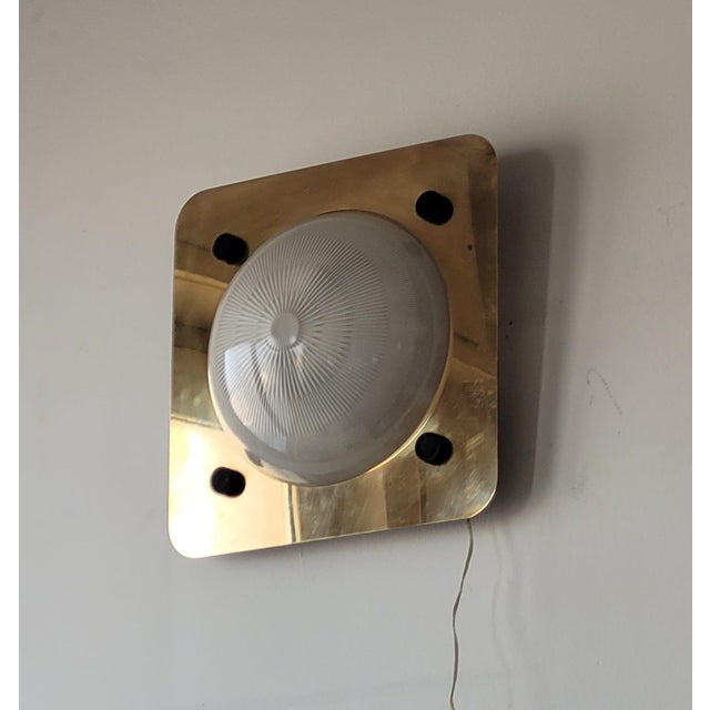 Brass and Glass Wall Lamp by Sergio Mazza, Italy, 1970s For Sale - Image 14 of 18