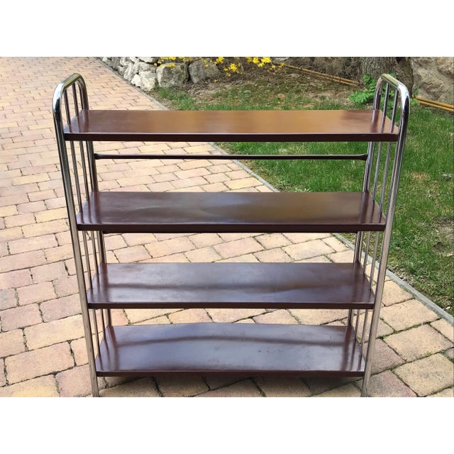 Bauhaus Bauhaus Style Metal Book Shelf, 1920s For Sale - Image 3 of 9
