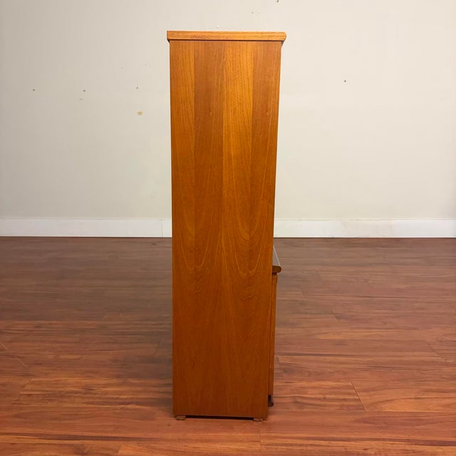 Meredew Small Teak Glass Door Display Cabinet For Sale - Image 4 of 9