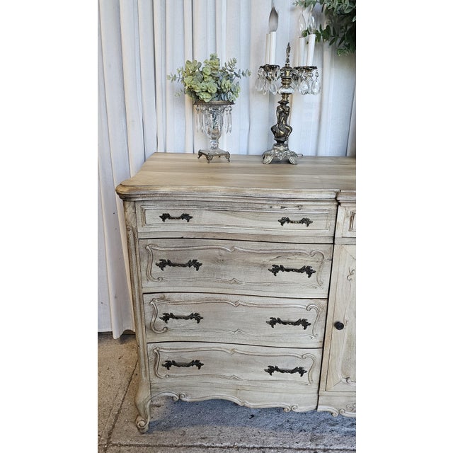 1920s Vintage, French Provincial Sideboard/ Credenza, Triple Dresser For Sale - Image 5 of 18