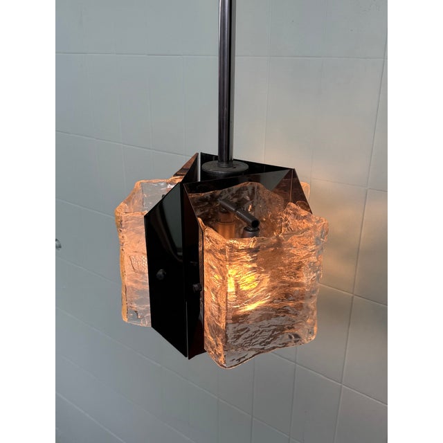 Mid-Century Modern Vintage Austrian Pendant Lamp attributed to J.T. Kalmar, 1970s For Sale - Image 3 of 18