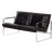 Black Leather Sofa by Preben Fabricius for Walter Knoll, 1990s For Sale