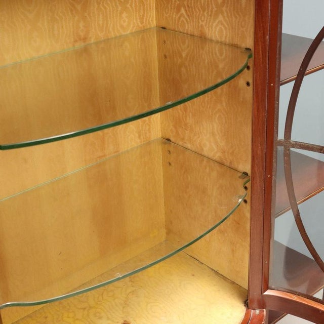 Mahogany Display Cabinet with Maple Inlays For Sale - Image 5 of 13