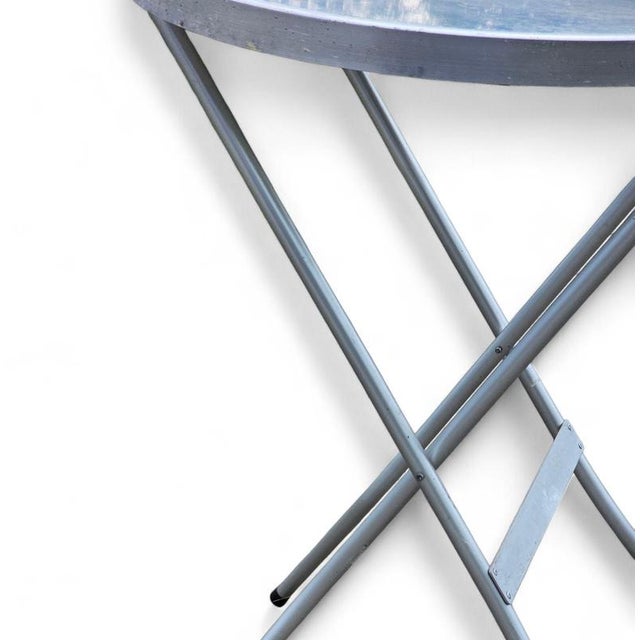Gray Aluminium Standing Tables, 1970s, Set of 2 For Sale - Image 8 of 18