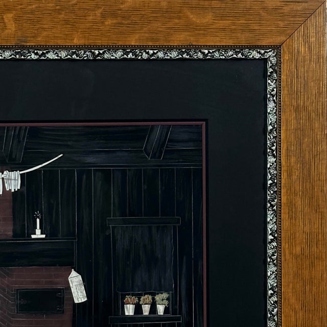 Antique 19th C. Folk Art Black Americana Birch Bark Collage by Edward W. Merrill For Sale In Philadelphia - Image 6 of 7