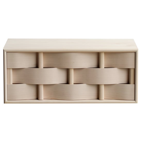 Weave Bedside Table in Birch Wood by Dahlén Lukas For Sale