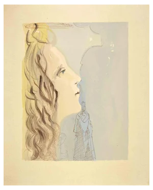 Salvador Dali, Ascent to Venus, Woodcut, 1963