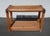 Rustic Vintage Rustic Console Sofa Table Tiki Palm Beach Style W Bamboo Rattan Leather For Sale - Image 3 of 11