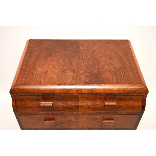 Wood Art Deco Burr Walnut Chest of Drawers, 1930 For Sale - Image 7 of 11