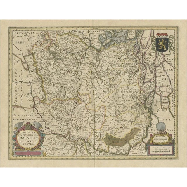 Antique Map of Brabant For Sale