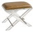 Delano Nickel Dorian Saddle Lucite X-Bench For Sale