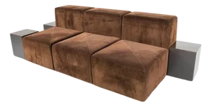Modular Sofa Sistema 61 attributed to Giancarlo Piretti, Italy, 1970s, Set of 6