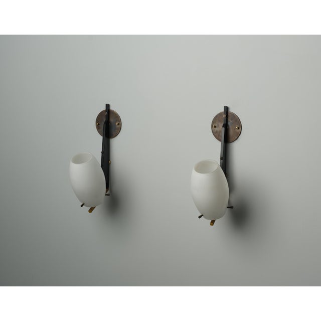 Mid-Century Italian Wall Lamps, 1950s, Set of 2 For Sale - Image 6 of 8
