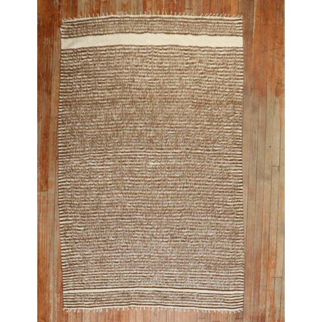 20th Century Turkish Mohair Striped Rug Details rug no. j3671 size 4' 6" x 6' 7" (137 x 201 cm)