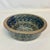 1996 Vintage Americana Folk Art Blue Sponge Wear Bowl, Artist Signed. For Sale - Image 11 of 12
