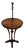 Antique Oak Adjustable Ratchet Candle Stand Table, 1820 For Sale