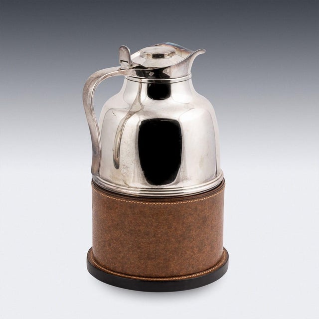 Vintage 20th Century Italian Silver Plated Hot Water Flask from Gucci, 1980s For Sale - Image 4 of 10