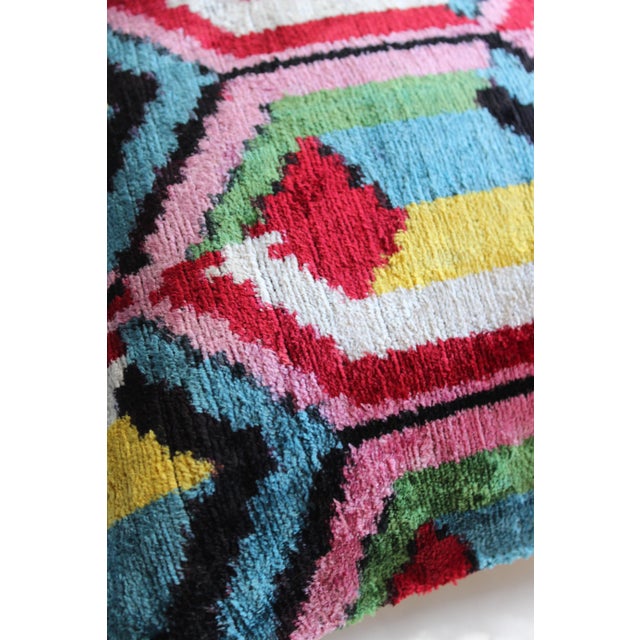 Contemporary Contemporary Bohemian Gray Décor Hand Knotted Pillow For Sale - Image 3 of 12