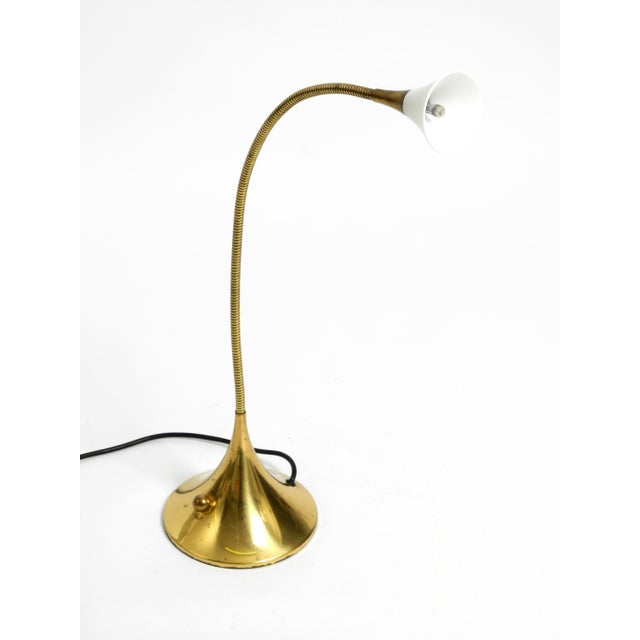 Brass Halogen Table Lamp by Florian Schulz Model Esa with Gooseneck, 1980s For Sale - Image 6 of 18