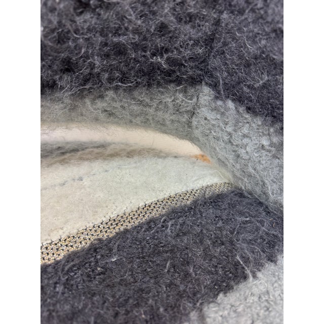 Sheepskin Stripe Swivel Chair For Sale - Image 10 of 12