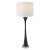 Showcasing A Classic Trumpet Shape, This Buffet Lamp Is Handcrafted From A Man-made Black Stone, Displayed On A Thick...