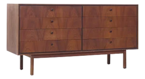 Jack Cartwright for Founders Mid Century Walnut Lowboy Dresser