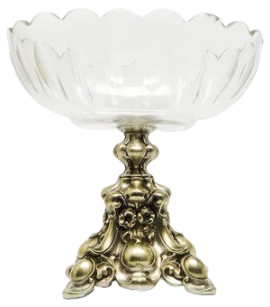 Biedermeier Bowl on Stand, Austro-Hungarian Empire, 1890s