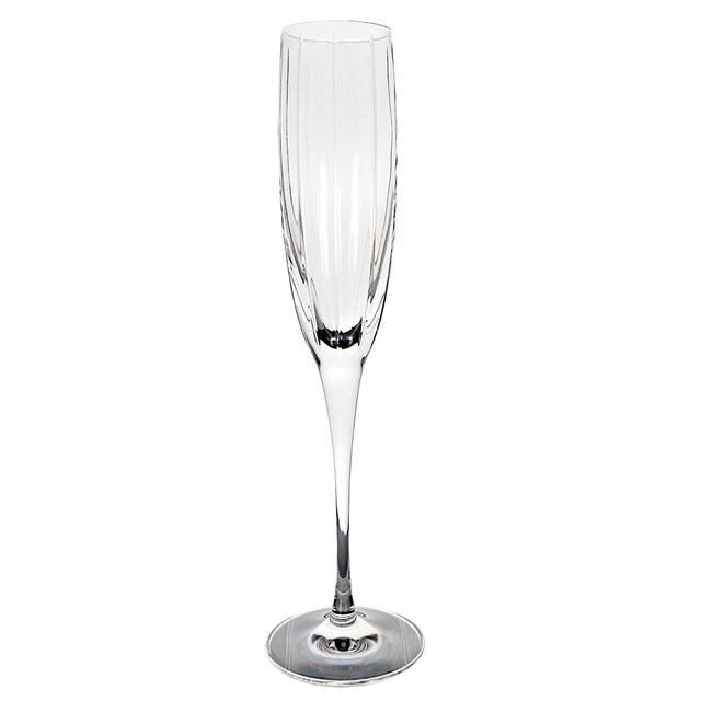 Mikasa 1980s Mikasa Arctic Lights Clear Champagne Flutes, Pair For Sale - Image 4 of 8