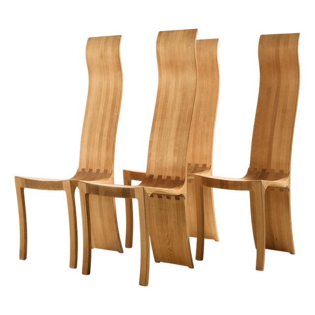 Ash Kragenæs Dining Chair by Walther Nielsen, 1970s, Set of 4 For Sale