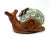 Vintage Folk Art Cement Snail Figurine With Seashell Floral Shell – Coastal Paperweight Decor For Sale - Image 4 of 11