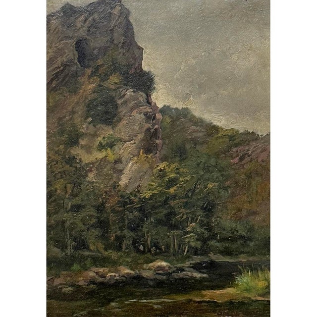 Traditional Framed Oil Painting on Panel by Laurent Souky (1914–2005), 'Rochers Des Nutons' For Sale - Image 3 of 18