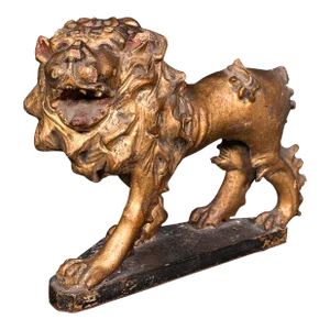 1750's Antique Carved Lion Figure