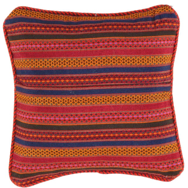 This Gabbeh pillow is made of high-quality LAMBS WOOL The piece was crafted with good workmanship. Gabbeh rugs are made by...