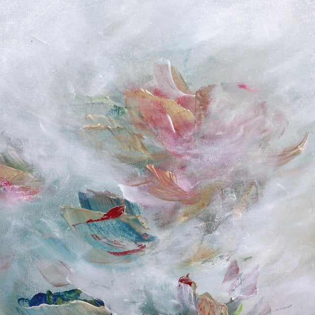 Abstract La Force Eternelle - Dreamy Abstract Floral Painting Original Artwork by Vé Boisvert For Sale - Image 3 of 9