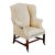 George III Wing Back Chair, Late 18th Century, Yellow Damask, England For Sale