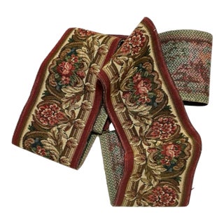 1980s Floral Tapestry Border Fabric- 1½ Yards For Sale