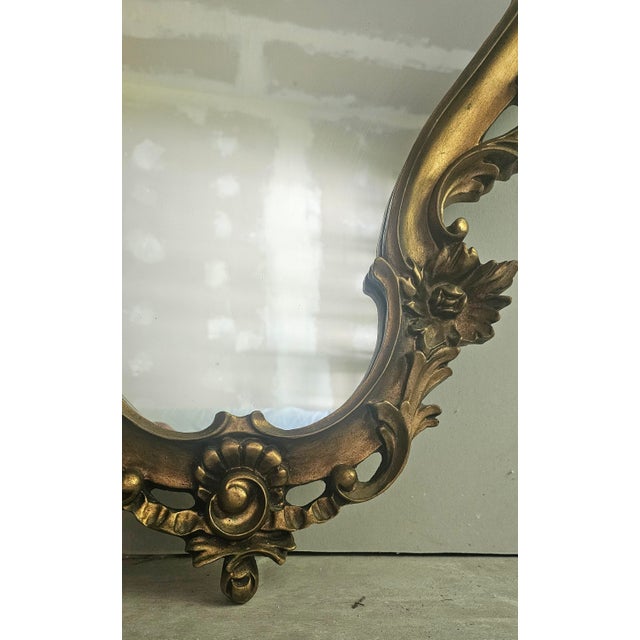 Vintage French Provincial Gilt Wood Wall Mirror For Sale In Atlanta - Image 6 of 10