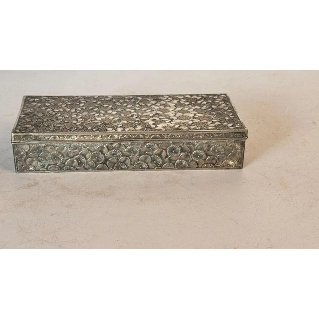 1970s French Silver-Tone Metal Jewelry Box, 1970s For Sale - Image 5 of 13