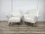 1950s Mid-Century Modern Italian Chairs in Cream Fabric with Iron Legs, 1950, Set of 2 For Sale - Image 5 of 18