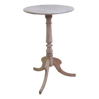 Small Antique Bleached Gustavian Style Round Side Table, 1850 For Sale