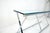 Chrome X Base Glass Top 67" Long Console Sofa Table Mid Century Modern c1970s