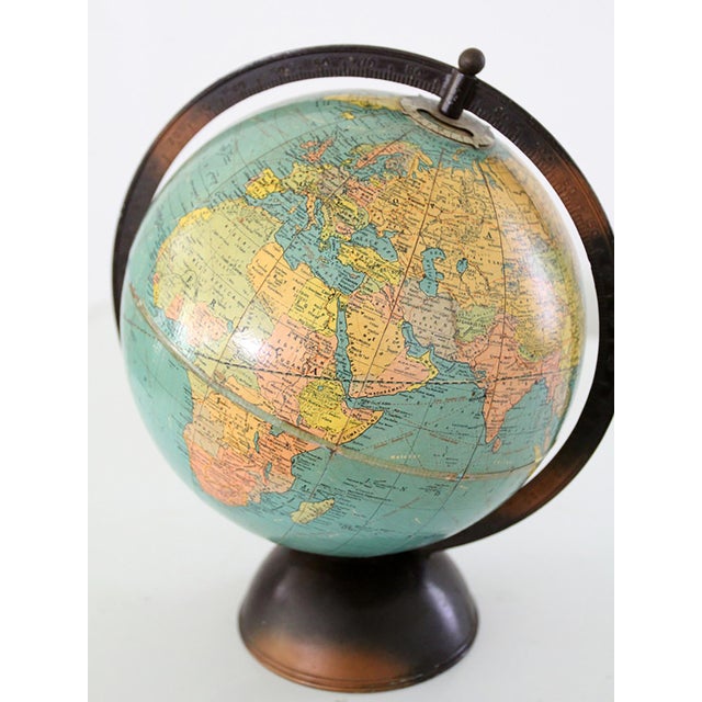 Blue Vintage Replogle Globe Circa 1930 For Sale - Image 8 of 12