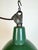 Mid-Century Modern Industrial Green Enamel Factory Lamp with Cast Iron Top, 1960s For Sale - Image 3 of 18