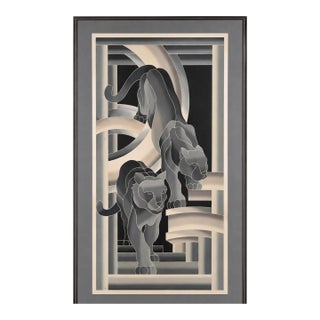 Vintage Signed Art Deco Limited Edition Print – “Children of Zeus (Guardians of the Temple)” For Sale