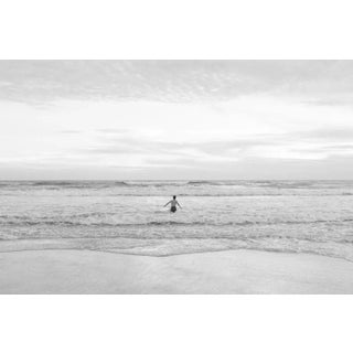 Swimming Art Print, Black and White Beach Photography Print, Figurative Art, 'Monochrome Swimmer' Modern Coastal Wall Art, 45 X 30" For Sale